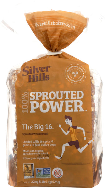 SILVER HILLS: Sprouted Wheat Bread The Big 16, 22 oz