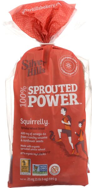 SILVER HILLS: Sprouted Wheat Bread Squirelly, 21 oz