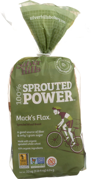 SILVER HILLS: Macks Flax Sprouted Bread, 22 oz