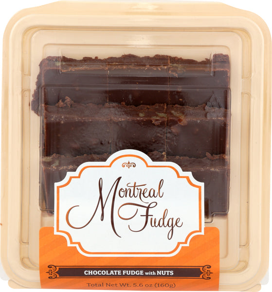MONTREAL FUDGE: Chocolate Fudge with Nuts, 5.60 oz