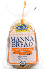 MANNA ORGANICS: Organic Sprouted Bread Carrot Raisin, 14 oz