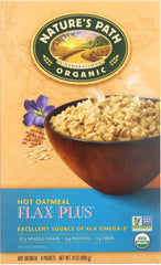 NATURE'S PATH: Organic Instant Hot Oatmeal Flax Plus 8 Packets, 14 oz