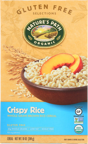 NATURE'S PATH: Organic Cereal Whole Grain Crispy Rice, 10 oz