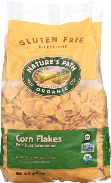 NATURES PATH: Organic Corn Flakes Fruit Juice Sweetened ECO PAC, 26.4 oz