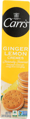 CARRS: Ginger Lemon Cremes Cookies, 7.05 oz