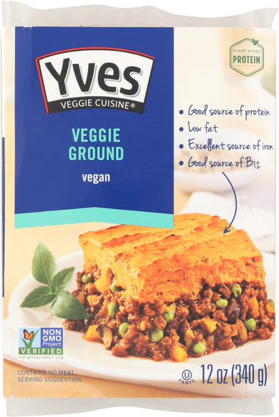 YVES: Veggie Just Ground Original Fat Free, 12 oz