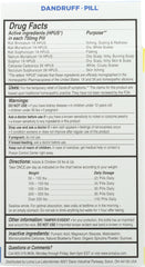 LOMA LUX LABORATORIES ACNE PILL: Dandruff Supplement Relief, 144 tb