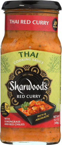 SHARWOODS: Sauce Thai Red Curry, 14.1 oz