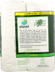 GREEN FOREST: Bath Tissue White 4 Rolls 198 Sheets, 1 ea
