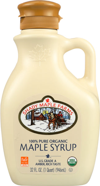 SHADY MAPLE FARMS: 100% Pure Organic Amber Maple Syrup, 32 oz