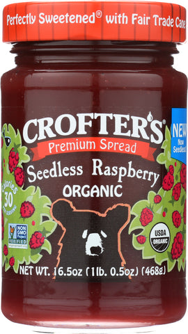 CROFTERS: Conserve Seedless Raspberry Organic, 16.5 oz