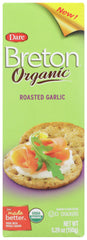 DARE: Organic Roasted Garlic Crackers, 5.29 oz