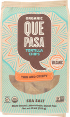 QUE PASA: Thin and Crispy Sea Salt Tortilla Chip, 10 oz