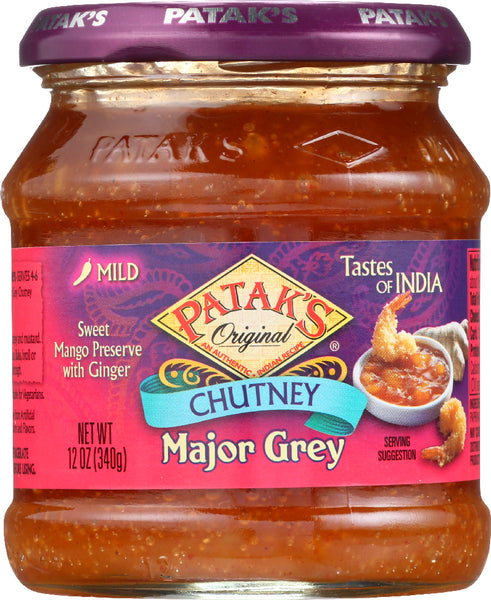PATAK'S:  Major Grey Chutney Mango Preserve with Ginger, 12 oz