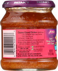 PATAK'S:  Major Grey Chutney Mango Preserve with Ginger, 12 oz