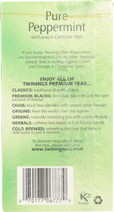 TWININGS OF LONDON: Pure Peppermint Tea Caffeine Free 20 Tea Bags, 1.41 Oz