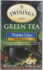 TWINING TEA: Nightly Calm Green Tea, 20 bg