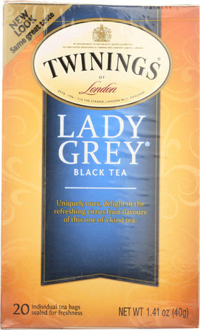 TWINING TEA: Classics Lady Grey Tea, 20 Tea Bags, 1.41 oz