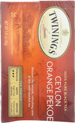 TWININGS: Origins, Ceylon Orange Pekoe Tea, 20 Tea Bags, 1.41 oz