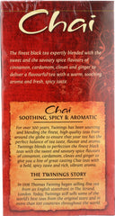 TWINING TEA: Tea Chai Tea 100% Natural Ingredients, 20 Tea Bags, 1.41 oz