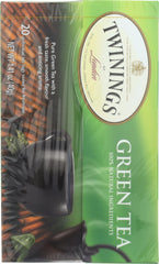 TWININGS OF LONDON: Tea Green Tea Light Flavour Strength, 20 Tea Bags, 1.41 Oz