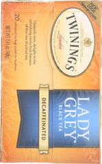 TWINING TEA: Decaffeinated Lady Grey Black Tea, 20 bg