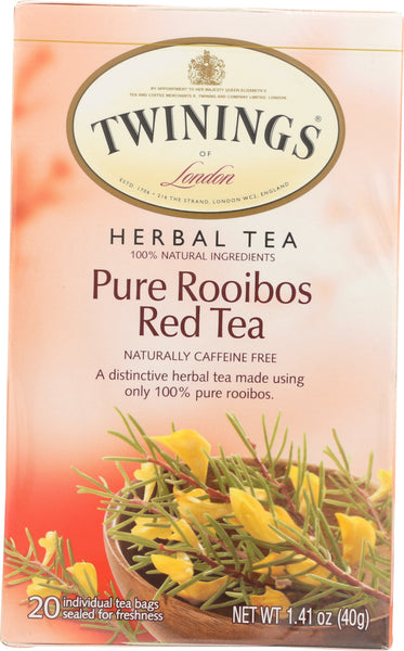 TWINING TEA: Pure Rooibos Red Tea, 20 bg