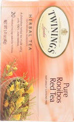 TWINING TEA: Pure Rooibos Red Tea, 20 bg