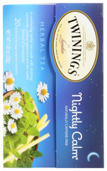 TWININGS: Herbal Tea Bedtime Blend Naturally Caffeine Free 20 bag, 1.02 oz