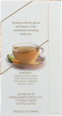 TWINING TEA: Support Lime & Ginger Herbal Tea, 18 bg