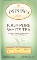 TWINING TEA: Pure White Tea, 20 bg