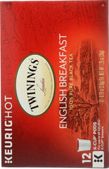 TWININGS OF LONDON: Tea Kcups English Breakfast Tea, 12 Cups, 1.27 oz