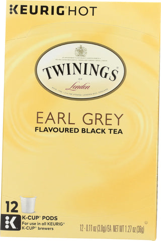 TWININGS OF LONDON: Tea Kcups Earl Grey Tea, 12 Cups, 1.27 oz