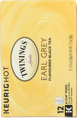 TWININGS OF LONDON: Tea Kcups Earl Grey Tea, 12 Cups, 1.27 oz