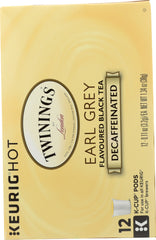 TWINING TEA: Decaffeinated Earl Grey Black Tea Kcup, 12 pc