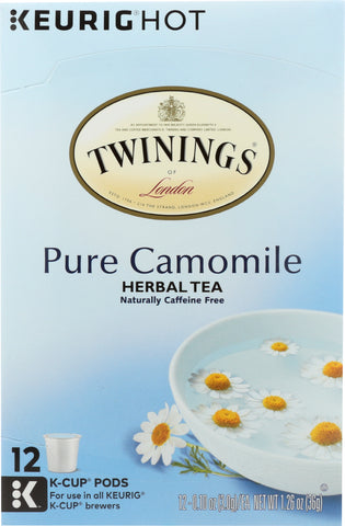 TWININGS OF LONDON: Tea K-Cups Tea Pure Camomile, 12 Cups, 1.27 oz