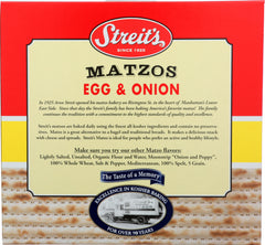 STREITS: Egg & Onion Matzo, 11 oz