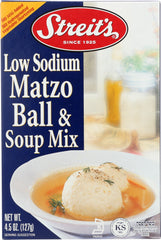 STREITS: Matzo Ball Soup Low Sodium, 4.5 oz