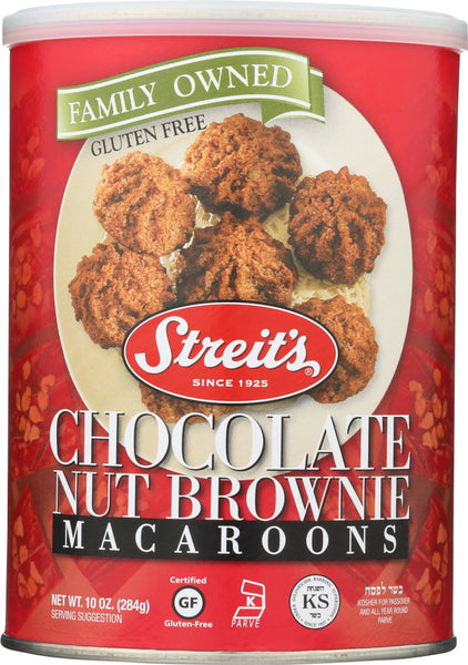 STREIT'S: Chocolate Nut Brownie Macaroons, 10 oz