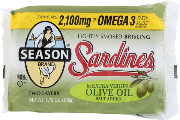 SEASONS: Sardine Brisling Extra Virgin Olive Oil, 3.75 oz