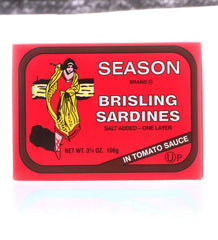 SEASONS: Sardines Brisling Tomato Sauce, 3.75 oz