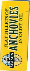 SEASONS: Flat Fillets of Anchovies in Olive Oil, 2 oz