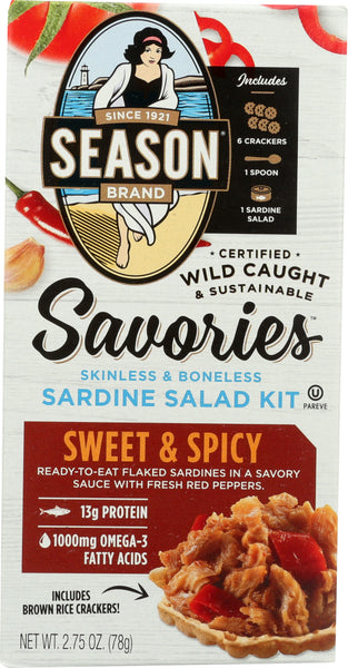 SEASONS: Sardine Salad Kit Sweet and Spicy, 2.75 oz