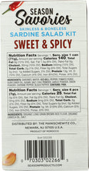 SEASONS: Sardine Salad Kit Sweet and Spicy, 2.75 oz