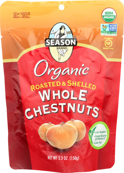 SEASON BRAND: Roasted & Peeled Whole Chestnuts, 5.30 oz