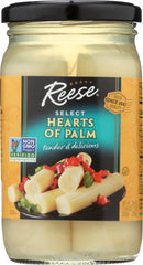 REESE: Whole Hearts Of Palm In Glass, 11.6 oz