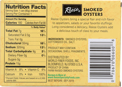 REESE: Smoked Oyster Medium, 3.7 Oz