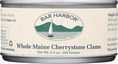 BAR HARBOR: Clam Whole Cherrystone Maine, 6.5 oz