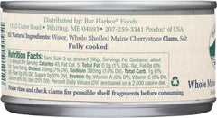 BAR HARBOR: Clam Whole Cherrystone Maine, 6.5 oz