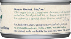 BAR HARBOR: Clam Whole Cherrystone Maine, 6.5 oz